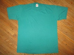 vtg 1980s SINGLE STITCH JERZEES T SHIRT Blank Plain 50/50 Turquoise USA – LARGE
