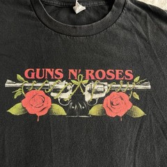 Vintage Guns N Roses Shirt Tee Mens Large Black Pistol Flowers Spell Out Band