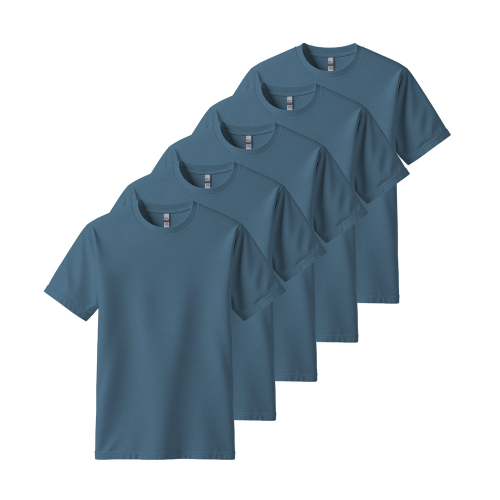 5-Pack Blank Indigo Blue Gildan 5000 Heavy Cotton T-Shirts S-2XL
