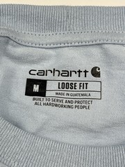 Carhartt Shirt Mens Medium Light Blue/Beige Pocket Workwear Original Fit Cotton