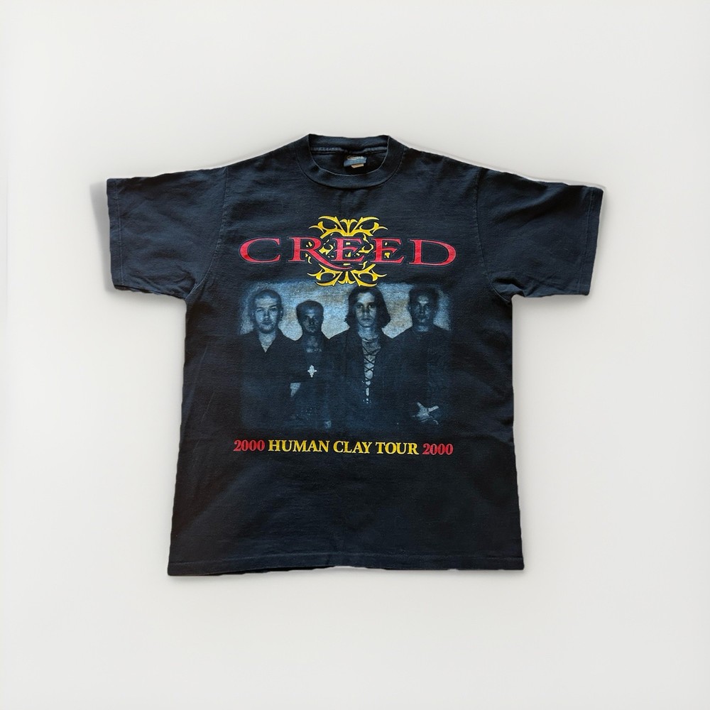Authentic Creed Human Clay Tour 2000 Vintage Band T-Shirt Black Men’s L -Changes