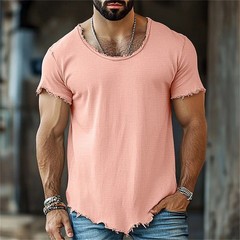 Men’s Sport Short Sleeve Round Neck T-Shirt Classic Casual Slim Fit Shirts