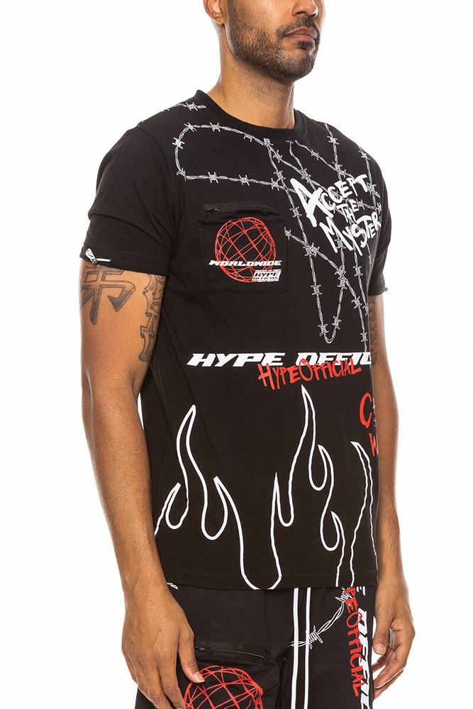 Mens Hype Official Print Tshirt and Shirt SET or SEPARATES Casual Fashion Trend