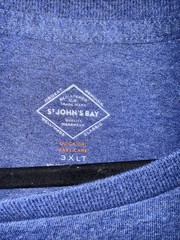 3XLT Sleeve Chalk Violet Tee St John’s Bay Blue
