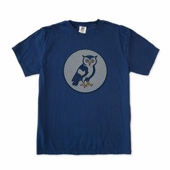 Mosaic Owl T-Shirt | Geometric Blue Grey Wisdom Graphic Tee | Comfort Colors