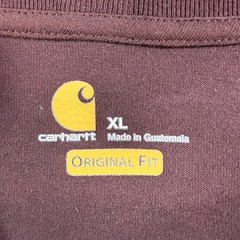 Carhartt Original Fit Long Sleeve T-Shirt Men’s XL Crew Neck Pocket Burgandy New
