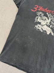 Vintage 3 Inches Of Blood T-Shirt Mens Small Black Metal Band Tee Distressed