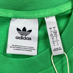 Adidas Mens Trefoil Ess Tee T Shirt Energy Green Logo Size L New