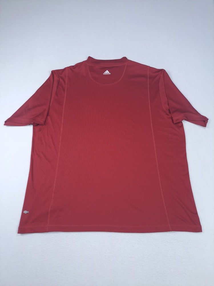 Adidas Shirt Mens XXL Red Climacool Athleisure Lounge Wear Performance Crew Neck