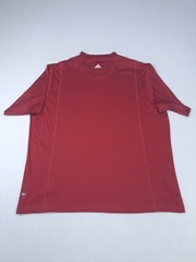 Adidas Shirt Mens XXL Red Climacool Athleisure Lounge Wear Performance Crew Neck