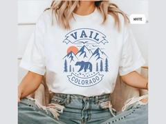 Vintage Vail Colorado Ski Mountain Travel Resort Retro Comfort Tee