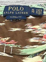 Polo Ralph Lauren Classic Fit XL Hawaiian Beach Surfing Hula Girl Short Sleeve