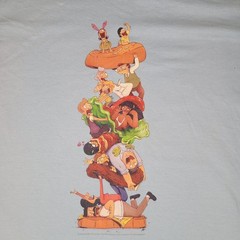 Port & Company Bob’s Burgers Graphic T-Shirt Mens L Blue Character Stack 2017