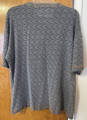 Vintage 90s Bronze Age Striped T Shirt Size M Skate Surf Tee USA Y2K Fish Logo
