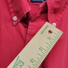 Polo Ralph Lauren Blake 100% Cotton Red Button Up Shirt VTG Short Sleeve Medium