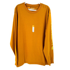 NEW Carhartt K231 Loose-Fit Heavyweight Logo Graphic T-Shirt Men’s Large Yellow