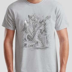 Funny Cat Playing Unisex T Shirt Guitar Rock And Roll Gifts Graphic Tee