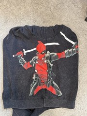 Marvel Studios Deadpool & Wolverine Graphic Sweatshirt – Acid Wash Black Size XL