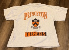 Vtg PRINCETON Tigers College T Shirt Men’s XL Tultex Sports USA 80s Ivy