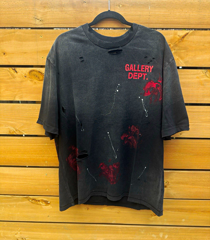 Gallery Dept. Men’s M Black Crew Neck Short Sleeve Graphic Logo T-Shirt NWT