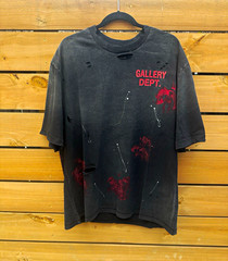 Gallery Dept. Men’s M Black Crew Neck Short Sleeve Graphic Logo T-Shirt NWT