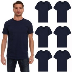 BILLIONHATS 6 Pack Men’s Solid Colors Cotton T-Shirts Short Sleeve Lightweight