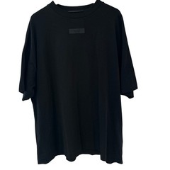 Essentials Fear Of God Cotton Logo Applique T-Shirt Black Size Medium