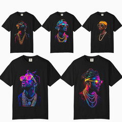 Urban Neon Hip Hop Art Men’s Tee, Comfort Colors T Shirt, Unisex Streetwear Tee