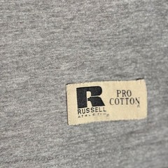 Russell Athletic T-Shirt Mens 2XL Gray Pro Cotton big Heavyweight Tee