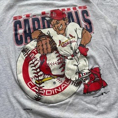 Vintage 1995 Heather Grey Nutmeg Mills MLB St. Louis Cardinals Youth Tee