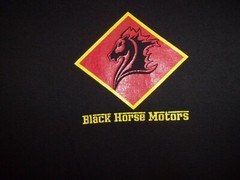 Black Horse Motors black L t shirt