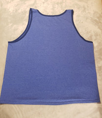 Wisconsin Dells Soviegner Anchor Aquatic Graphic Print Blue Tank Top Size XL