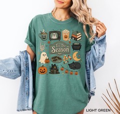 Vintage Halloween Shirt Tis The Season Cute Ghost Retro Fall Unisex Graphic Tee