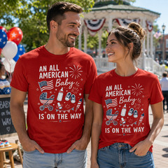 Patriotic Parent Pregnancy 4th of July T-Shirt