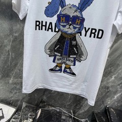 New Fashion Hot Drill Rabbit Cartoon Rhinestones Trend Summer Luxury Men T-Shirt