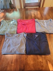 Lot of 5 Men’s 6XL T-SHIRT Short Sleeve Tee Shirts Assorted Colors