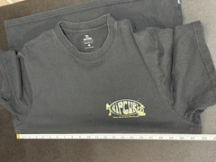 Rip Curl Mens M Black Surf Graphic T Shirt Relaxed Fit Back Print Beach Tee