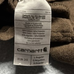 Carhartt Long Sleeve Logo T shirt Men’s Large Loose Fit K231 Green