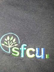 SFCU Sidney Federal Credit Union Black T-Shirt Embroidered Logo Work Mens M