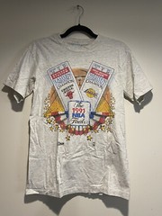 1991VINTAGE NBA FINALS CHICAGO BULLS LA LAKERS T-SHIRT TEE BASKETBALL SMALL MEN