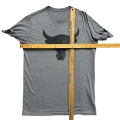 Under Armour Project Rock T-Shirt Men’s Small Gray Brahma Bull Loose