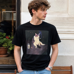 Funny Smoking Cat Meme T-Shirt – Featuring a Smoking Tabby Cat Design