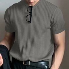 Men Summer Light Luxury Loose Knit Shirt Tshirt Casual Beach Summer Tee Top Gift