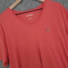 Denim & Supply Ralph Lauren Shirt Mens XL Red Orange V-Neck Pocket Cotton Flag