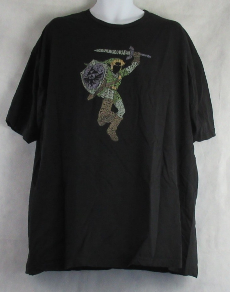 Loot Crate Men’s Short Sleeve T-Shirt, Black Link Legend of Zelda Graphic, 3XL
