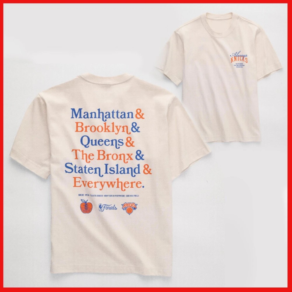 NY Knick$ New York Or Nowhere Graphics 2026 Finals Game T-shirt Reprint