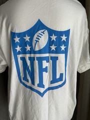 Bud Light NFL Logo T-Shirt White Adult Short Sleeve Shirt Size Large