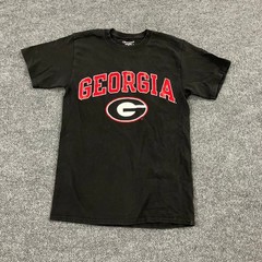 Champion T-Shirt Mens Size S Black Georgia Bulldogs NCAA Graphic Crew Neck Tee