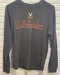 Colosseum Men’s Virginia Cavaliers Gray Long Sleeve T-Shirt Size Medium