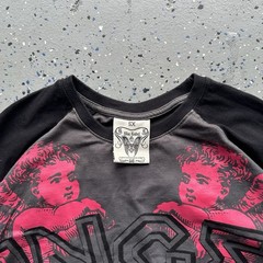 Angel of retribution baggy y2k skater grey black label tee size 3XL